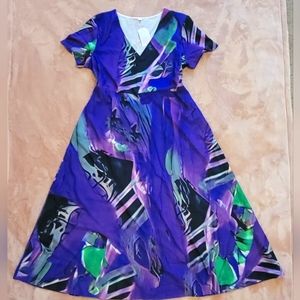 Breezy purple A-line dress (L)